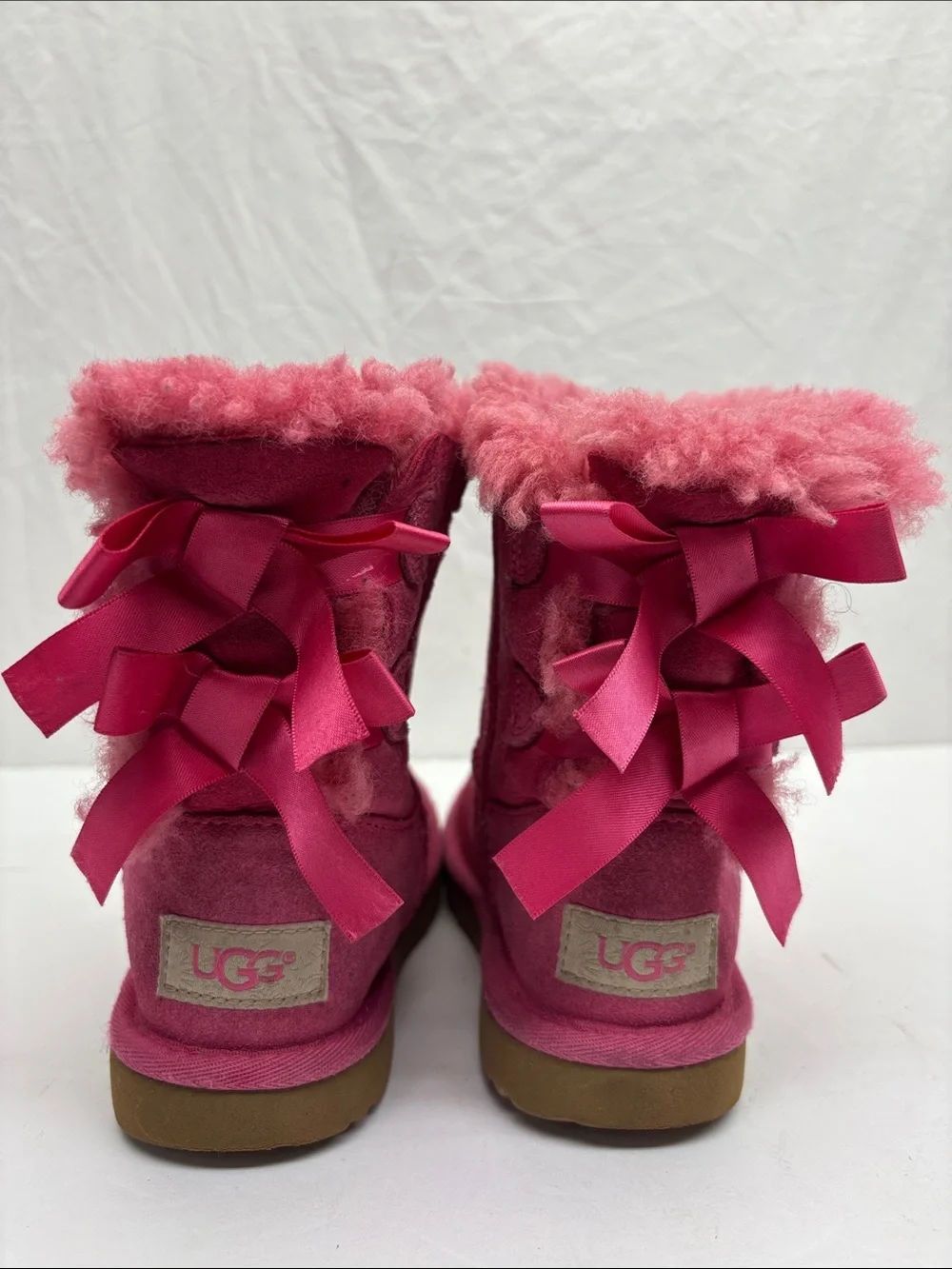 UGG Hot Pink Bailey Bows Boots for toddler girl SZ 11, box 44